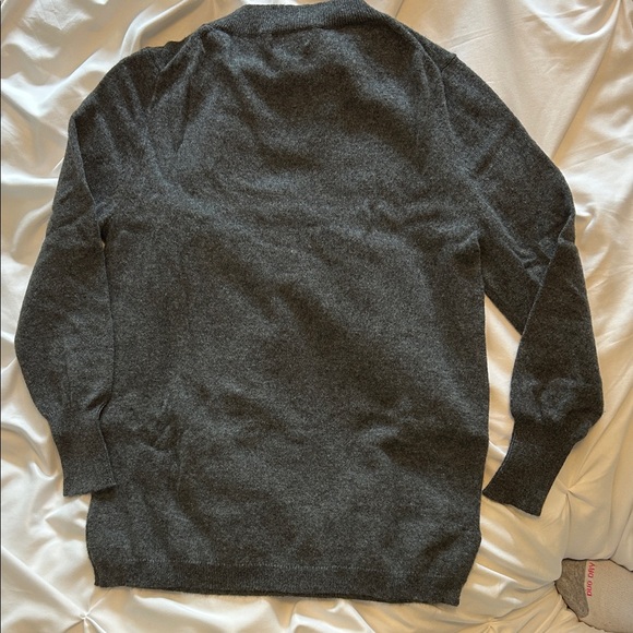 J. Crew Cashmere Charcoal Gray Crewneck Sweater - Picture 3 of 5